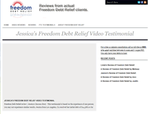 Tablet Screenshot of freedomdebtreliefreviews.com